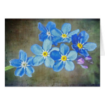 Flores azules bonitas felicitaciones