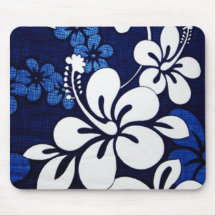 Flores azules de Hawaii Alfombrilla De Raton