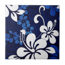 Flores azules de Hawaii Azulejos