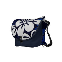 Flores azules de Hawaii Bolsa De Mensajería
