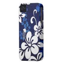 Flores azules de Hawaii iPhone 4 Case-Mate Funda