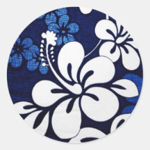 Flores azules de Hawaii Pegatina