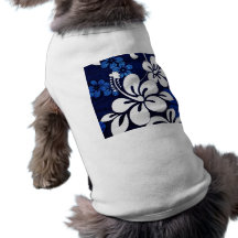 Flores azules de Hawaii Ropa De Perros