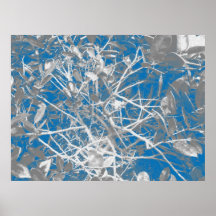 Flores azules impresiones