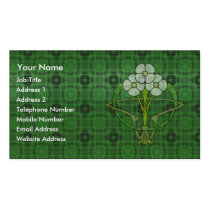 Flores blancas del diseño floral tres célticos del tarjetas de negocio