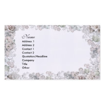 Flores blancas elegantes plantillas de tarjeta de negocio