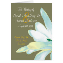 Flores blancas que casan programa felicitación
