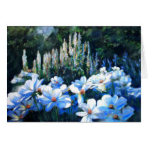 Flores blancas tarjetón