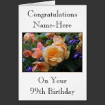 Flores bonitas, 99.a tarjeta de cumpleaños del nom tarjetas