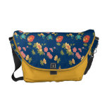 Flores bonitas del país bolsa de mensajeria 