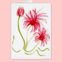 Flores caprichosas de la acuarela tarjetas