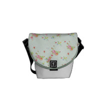 Flores color de rosa elegantes lamentables florale bolsas messenger