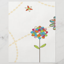 flores coloridas del verano tarjetas informativas