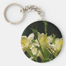 Flores columbine amarillas llaveros personalizados