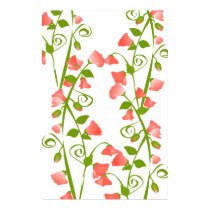 Flores coralinos del guisante de olor posters