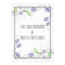 Flores de cerezo de los chicas de la comunión del  comunicados personalizados