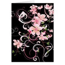 Flores de cerezo hermosas tarjeton