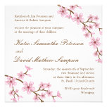 Flores de cerezo que casan la invitación