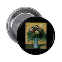Flores de Cezanne en un florero azul Pin