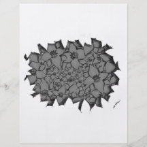Flores de corte blancos y negros flyer personalizado