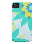 Flores de la cal y de la aguamarina iPhone 4 Case-Mate carcasa