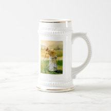 Flores de la cosecha de la mujer taza