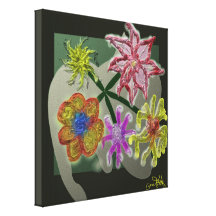 Flores de la ficción lona estirada galerias