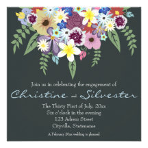 Flores de la primavera, compromiso 5.25x5.25 comunicado personalizado