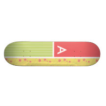 Flores de la primavera; floral patineta personalizada