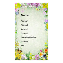 Flores de la primavera plantilla de tarjeta personal