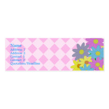 Flores de la primavera tarjeta de visita