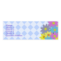 Flores de la primavera tarjeta de visita