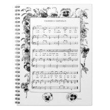 Flores de la primavera y canción de la guardería d libreta espiral