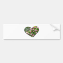Flores de la tarjeta del día de San Valentín Pegatina De Parachoque