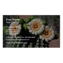 Flores de los flores del cactus del Saguaro Tarjetas De Visita