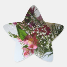flores de los pares de la estrella colcomanias forma de estrellaes personalizadas