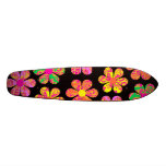 Flores de neón del damasco patinetas personalizadas