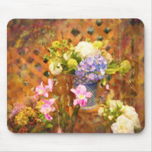 Flores de pared tapete de raton
