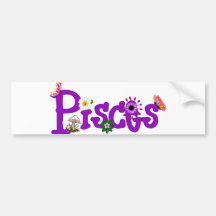 Flores de Piscis Etiqueta De Parachoque