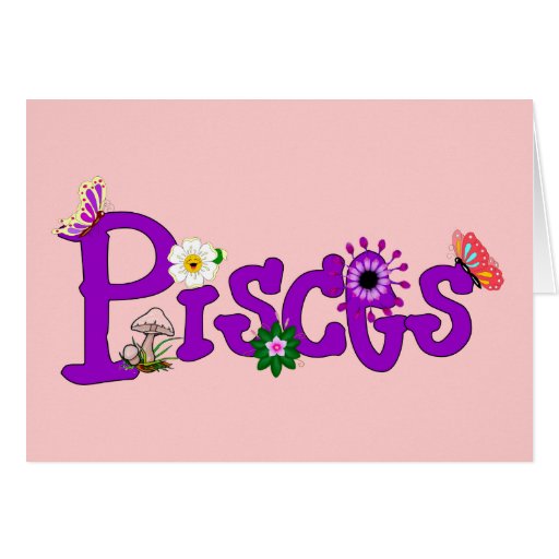 Flores de Piscis Tarjeton
