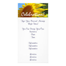Flores de Sun de la celebración de las invitacione Tarjetas Fotograficas