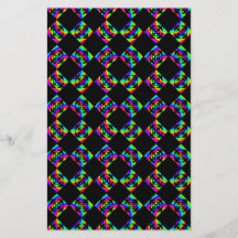 Flores del arco iris. Modelo brillante en negro Tarjeta Publicitaria