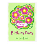 Flores del bebé - invitación verde