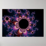 Flores del cactus - poster del fractal