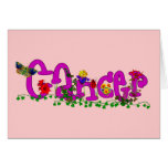 Flores del cáncer tarjetón