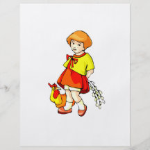 flores del chica detrás del gráfico trasero del po tarjetas publicitarias