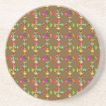 Flores del color del arco iris. Modelo en Brown Posavasos Cerveza