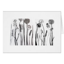 flores del doodle tarjeta