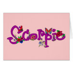 Flores del escorpión tarjeta