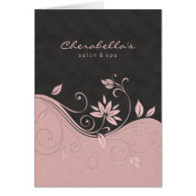 Flores del gris del rosa de la tarjeta de felicita